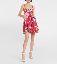 Oscar de la Renta Floral cotton poplin minidress