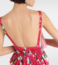 Oscar de la Renta Floral cotton poplin minidress