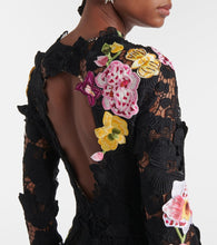 Oscar de la Renta Floral guipure gown