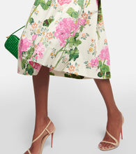 Oscar de la Renta Floral guipure lace midi dress