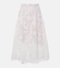 Oscar de la Renta Floral guipure lace midi skirt - Oscar de la Renta 花朵凸花蕾丝中长半身裙
