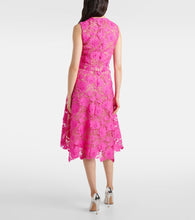 Oscar de la Renta Floral lace midi dress