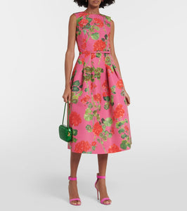 Oscar de la Renta Floral midi dress