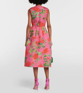 Oscar de la Renta Floral midi dress