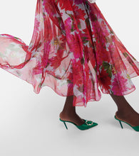 Oscar de la Renta Floral silk chiffon gown