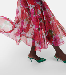 Oscar de la Renta Floral silk chiffon gown