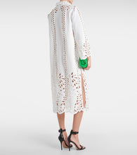 Oscar de la Renta Floral trellis guipure lace-trimmed tunic