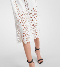 Oscar de la Renta Floral trellis guipure lace-trimmed tunic