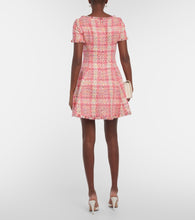 Oscar de la Renta Fringed checked tweed minidress