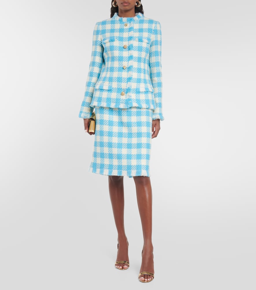 Oscar de la Renta Gingham wool jacket