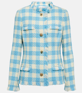 Oscar de la Renta Gingham wool jacket