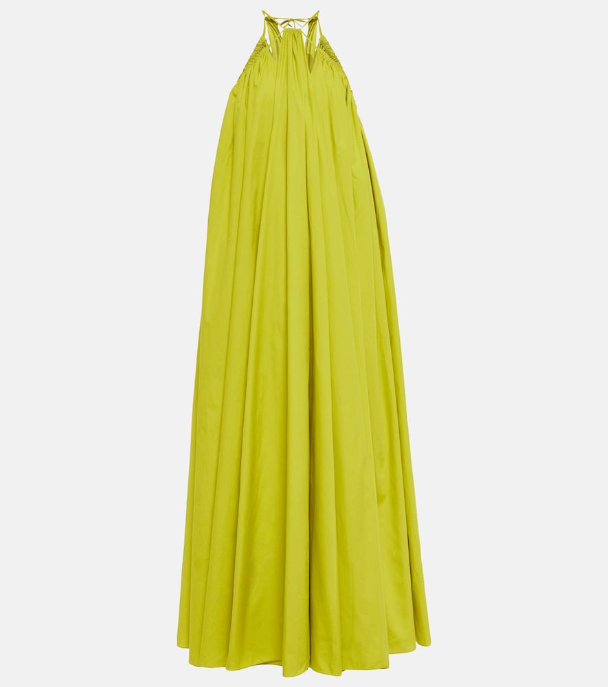 Oscar de la Renta Halterneck cotton gown. Oscar de la Renta 挂脖棉质礼服