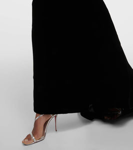 Oscar de la Renta High-neck velvet gown