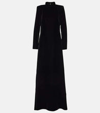 Oscar de la Renta High-neck velvet gown