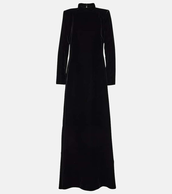 Oscar de la Renta High-neck velvet gown