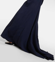 Oscar de la Renta Lace-trimmed crêpe gown