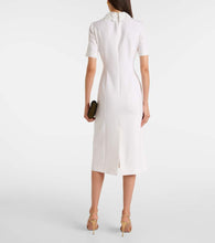Oscar de la Renta Lace-trimmed wool-blend midi dress