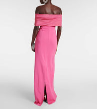 Oscar de la Renta Off-shoulder cady gown