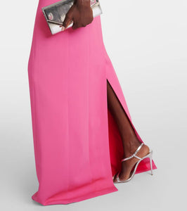Oscar de la Renta Off-shoulder cady gown