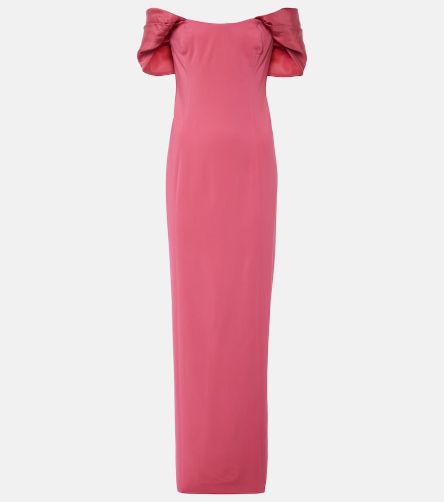 Oscar de la Renta Off-shoulder cady gown. Oscar de la Renta 露肩绉纱礼服