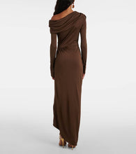 Oscar de la Renta Off-shoulder jersey gown