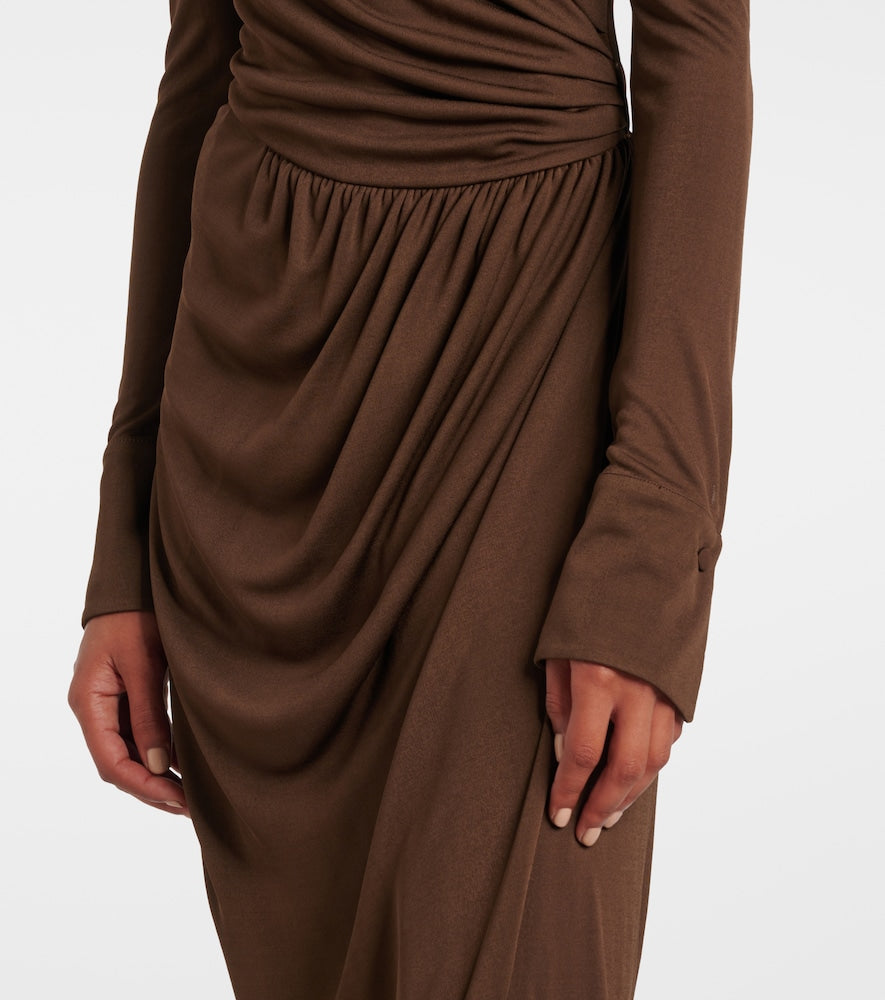 Oscar de la Renta Off-shoulder jersey gown