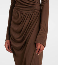 Oscar de la Renta Off-shoulder jersey gown