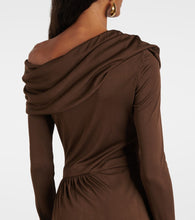 Oscar de la Renta Off-shoulder jersey gown