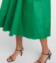 Oscar de la Renta Off-shoulder silk midi dress