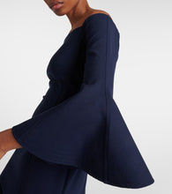 Oscar de la Renta Off-shoulder wool-blend midi dress