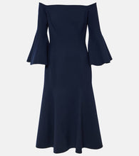Oscar de la Renta Off-shoulder wool-blend midi dress