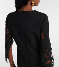 Oscar de la Renta Peony cutout wool-blend minidress