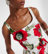 Oscar de la Renta Poppy embroidered midi dress