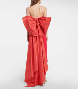 Oscar de la Renta Satin-trimmed gown