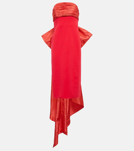 Oscar de la Renta Satin-trimmed gown