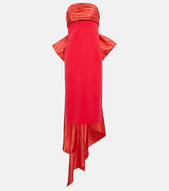 Oscar de la Renta Satin-trimmed gown