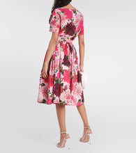 Oscar de la Renta Scoop-neck floral midi dress