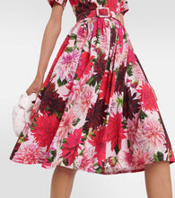 Oscar de la Renta Scoop-neck floral midi dress
