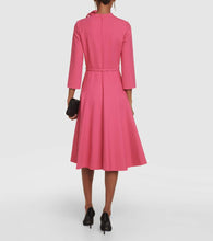 Oscar de la Renta Split-sleeve wool-blend midi dress
