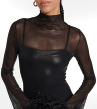 Oseree Feather-trimmed minidress