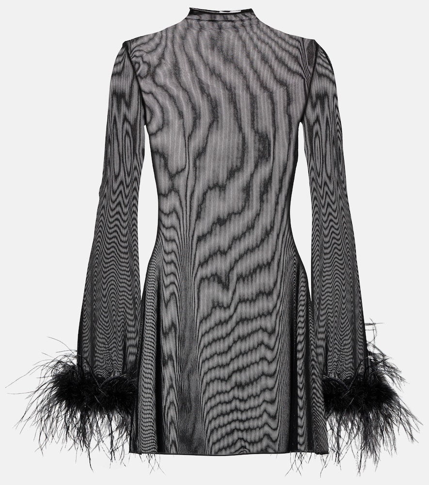 Oseree Feather-trimmed minidress. Oseree 羽毛装饰迷你连衣裙