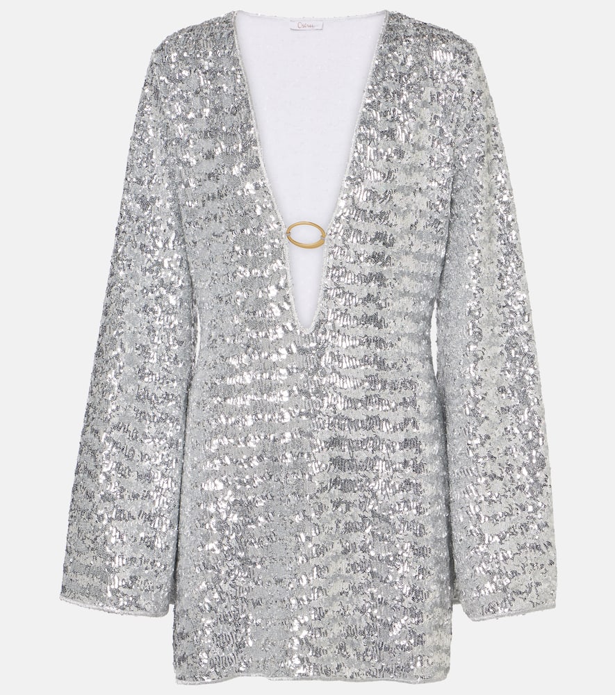 Oseree Lumi√É¬®re sequined beach cover-up