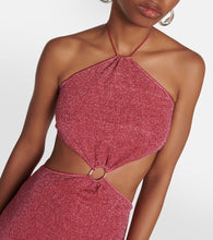 Oseree Lumière O-Gem cutout maxi dress