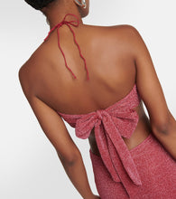 Oseree Lumière O-Gem cutout maxi dress