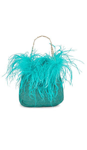 Oseree Lumiere Plumage Mini Bag in Teal