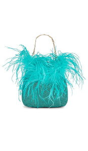 Oseree Lumiere Plumage Mini Bag in Teal - Oseree Lumiere Plumage Mini sac en bleu sarcelle - Oseree Lumiere Plumage 青色迷你包 - Oseree Lumiere Plumage Mini-Tasche in Blaugrün - 청록색의 Oseree Lumiere Plumage 미니 백 - Mini borsa Oseree Lumiere Plumage color verde acqua