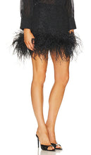 Oseree Lumiere Plumage Mini Skirt in Black