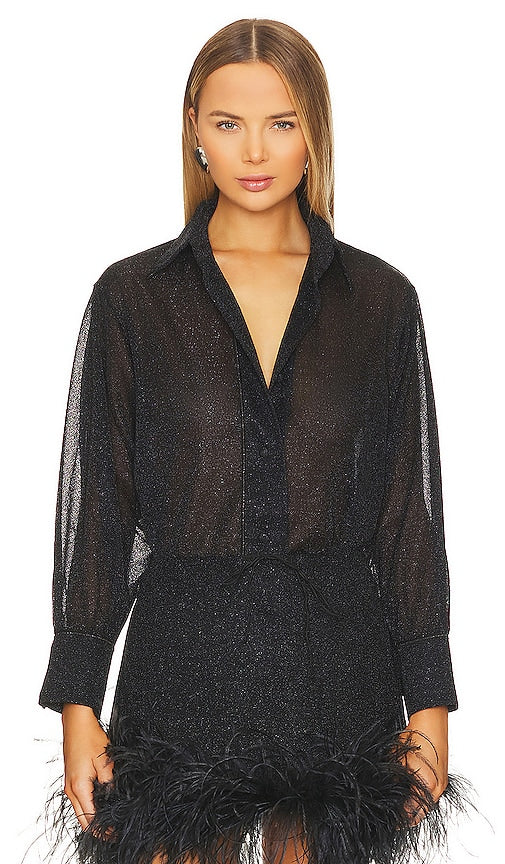 Oseree Lumiere Shirt in Black - Chemise Oseree Lumière en Noir - Oseree Lumiere 黑色衬衫 - Oseree Lumiere Hemd in Schwarz - Oseree Lumiere 셔츠블랙 색상 - Camicia Oseree Lumiere in nero