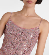 Oseree Netquins slip dress
