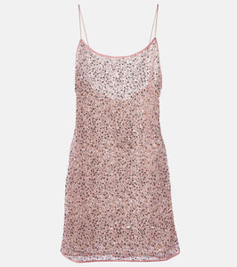 Oseree Netquins slip dress